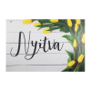 Tábla fa Nyitva-Zárva 29,5*20cm tulipános sárga