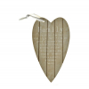 Tábla fa szív alakú akasztós FAMILY felirat H29*17 szürke DK