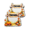 Tábla fa tökfarm 6,5*5cm narancs