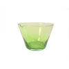 Tál üveg D20*H14 íves zöld