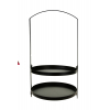 Tálca fém 2 szintes D25*H48CM fekete