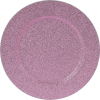 Tányér műa. D33cm glitteres pink