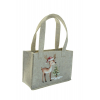 Táska filc 24*10*35cm szarvassal szürke