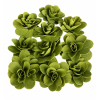 Termés Wood Petal 6cm s/10 olivazöld