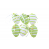 Tojás műanyag csíkos 4cm s/12 zöld