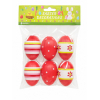 Tojás műanyag 6cm s/6 piros/fehér
