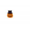 Tök poly Halloween 4cm cilinderes narancs