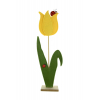 Tulipán filc/fa 39cm 2D sárga