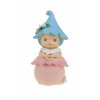 Tündér poly  10cm virágos rózsaszín