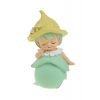 Tündér poly 10cm virágos zöld