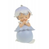 Tündér poly  9,7cm virágos lila