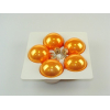 Üveggömb 6cm S/5 pearl narancs