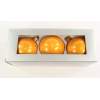 Üveggömb 8cm S/3 pearl narancs