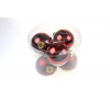 Üveggömb 8cm s/6 mix bordó