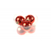 Üveggömb 8cm s/6 mix piros