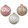 Üveggömb D10 többféle rózsaszín/fehér
