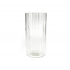 Váza üveg bordázott 11,5*23,5cm átlátszó