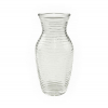Váza üveg bordázott 9,5*20cm átlátszó