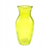 Váza üveg bordázott 9,5*20cm több szín