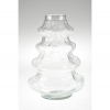 Váza üveg fenyő forma D19 H28 átlátszó DK