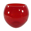 Váza üveg gömb D14 piros