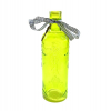 Váza üveg palack kockás masni/kulcs 7*22cm zöld