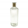 Váza üveg palack nyakán madzaggal 9,5*26,5cm átlátszó
