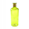 Váza üveg palack nyakán madzaggal 9,5*26,5cm zöld