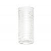 Váza üveg vízszintesen bordázott 11,5*23,5cm átlátszó