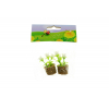 Figura virág poly 4,5cm s/2 kosárban fehér