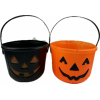 Vödör plasztik 17*13cm halloween fekete/narancs