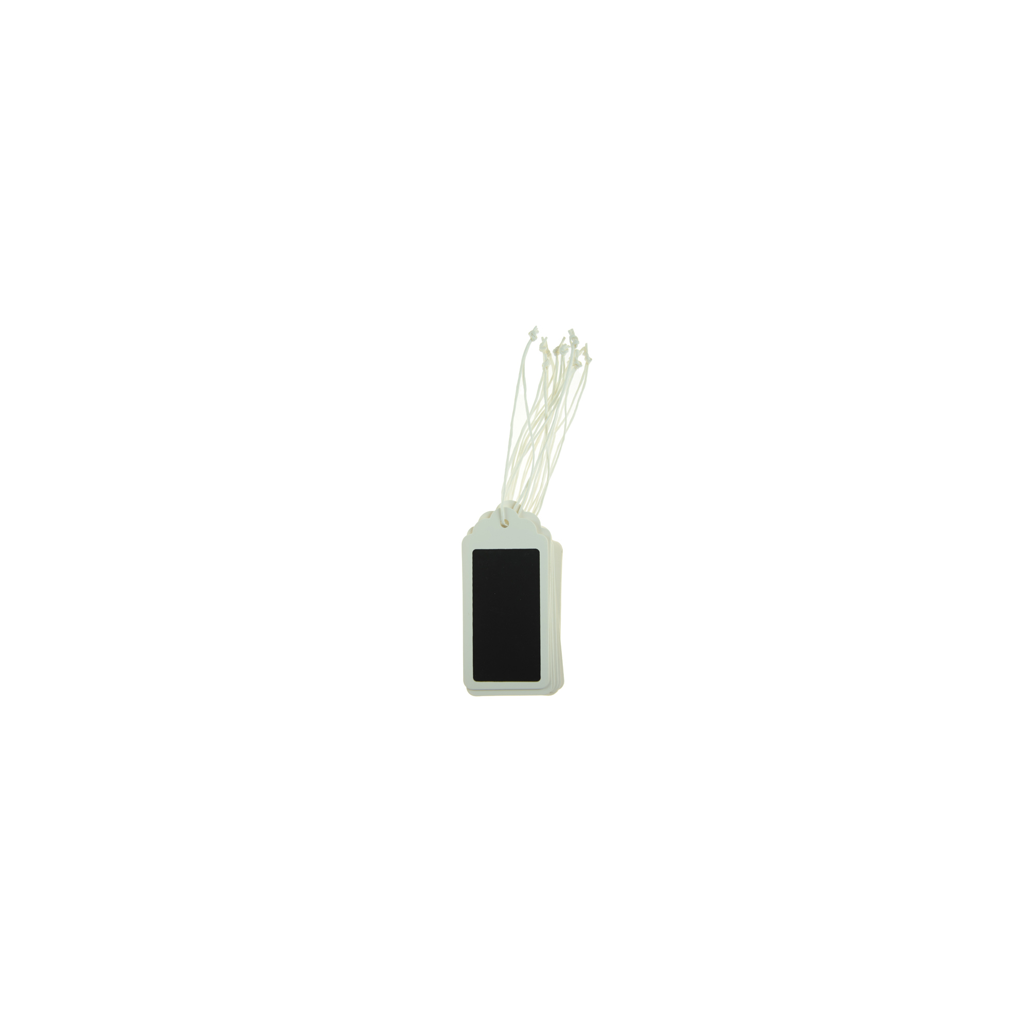 Ajándékkísérő címke papír 4.5*9.5cm s/24 fehér/fekete