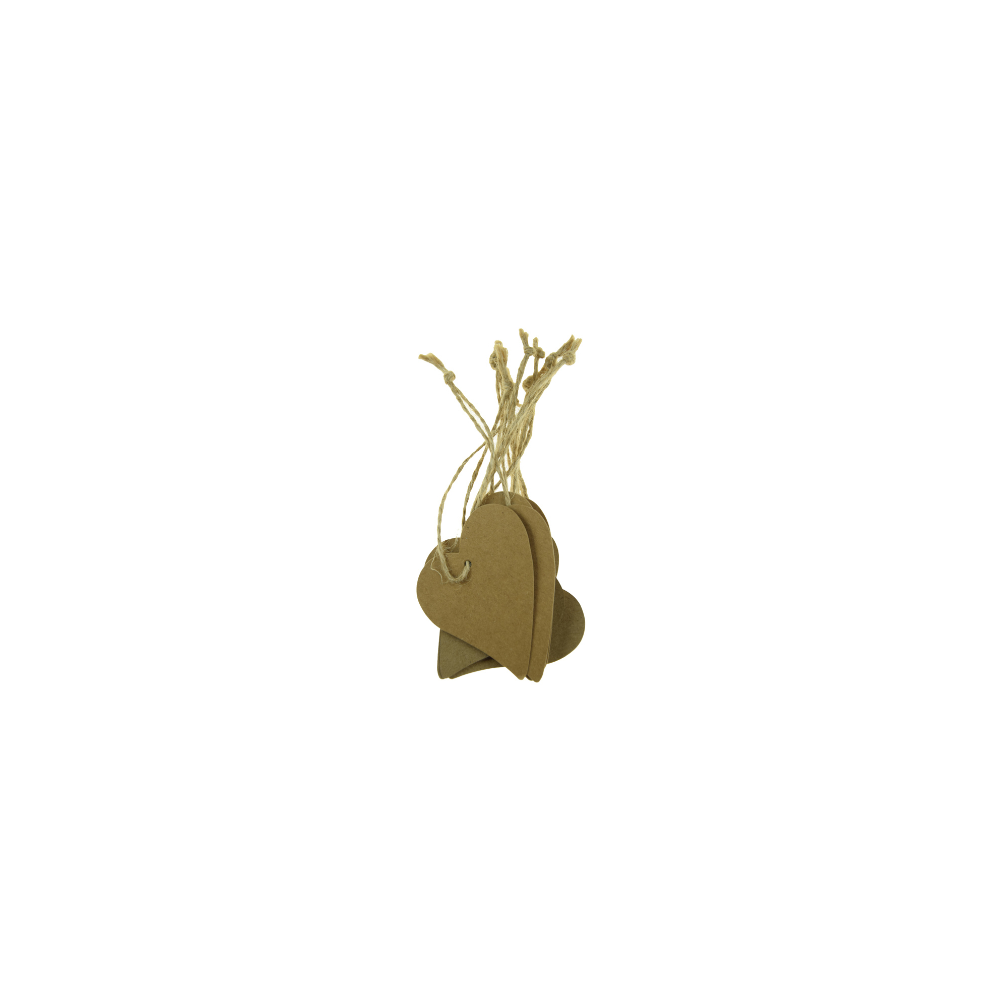 Ajándékkísérő szív papír 6*5.5cm s/24 natúr
