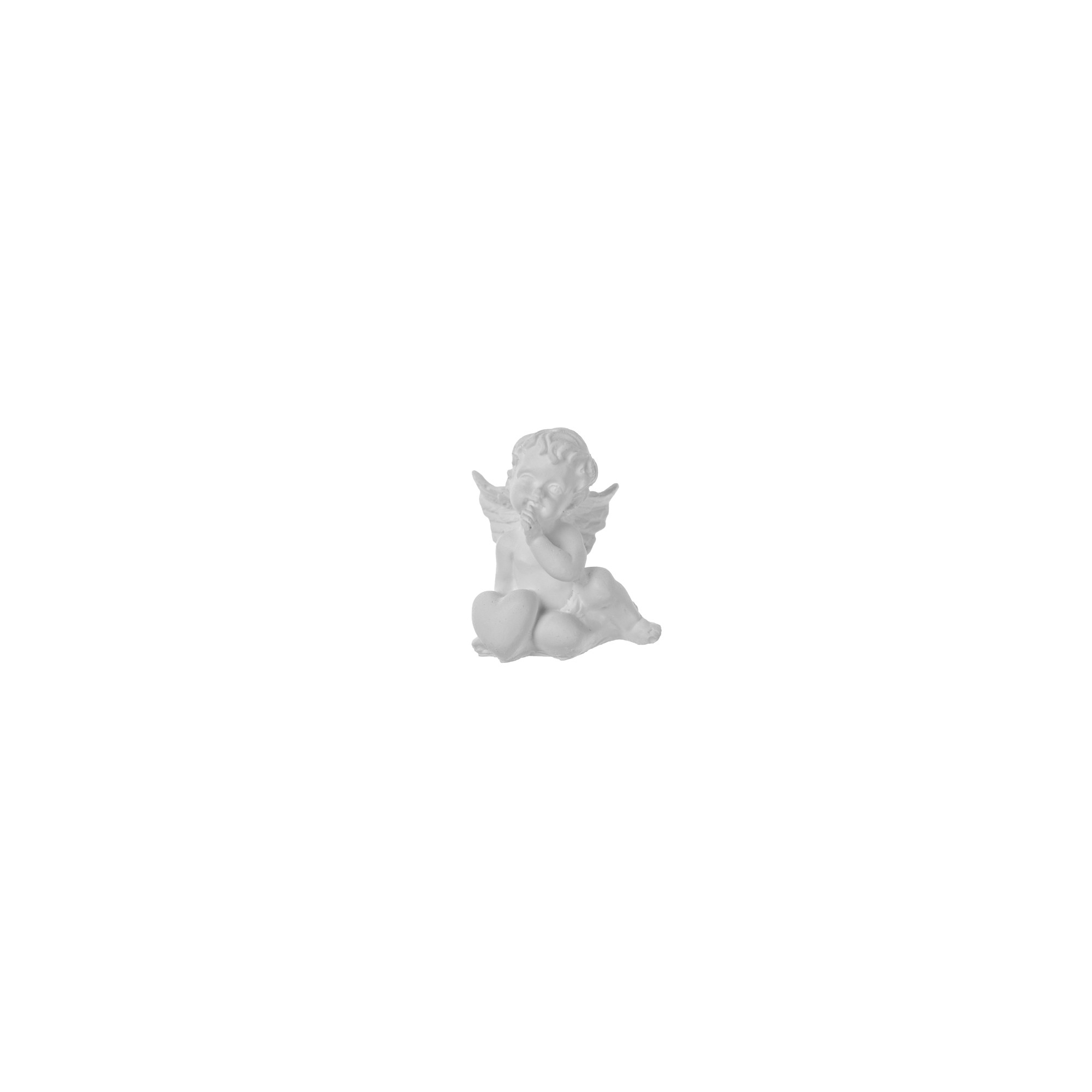 Figura angyal C5 6,2cm fehér