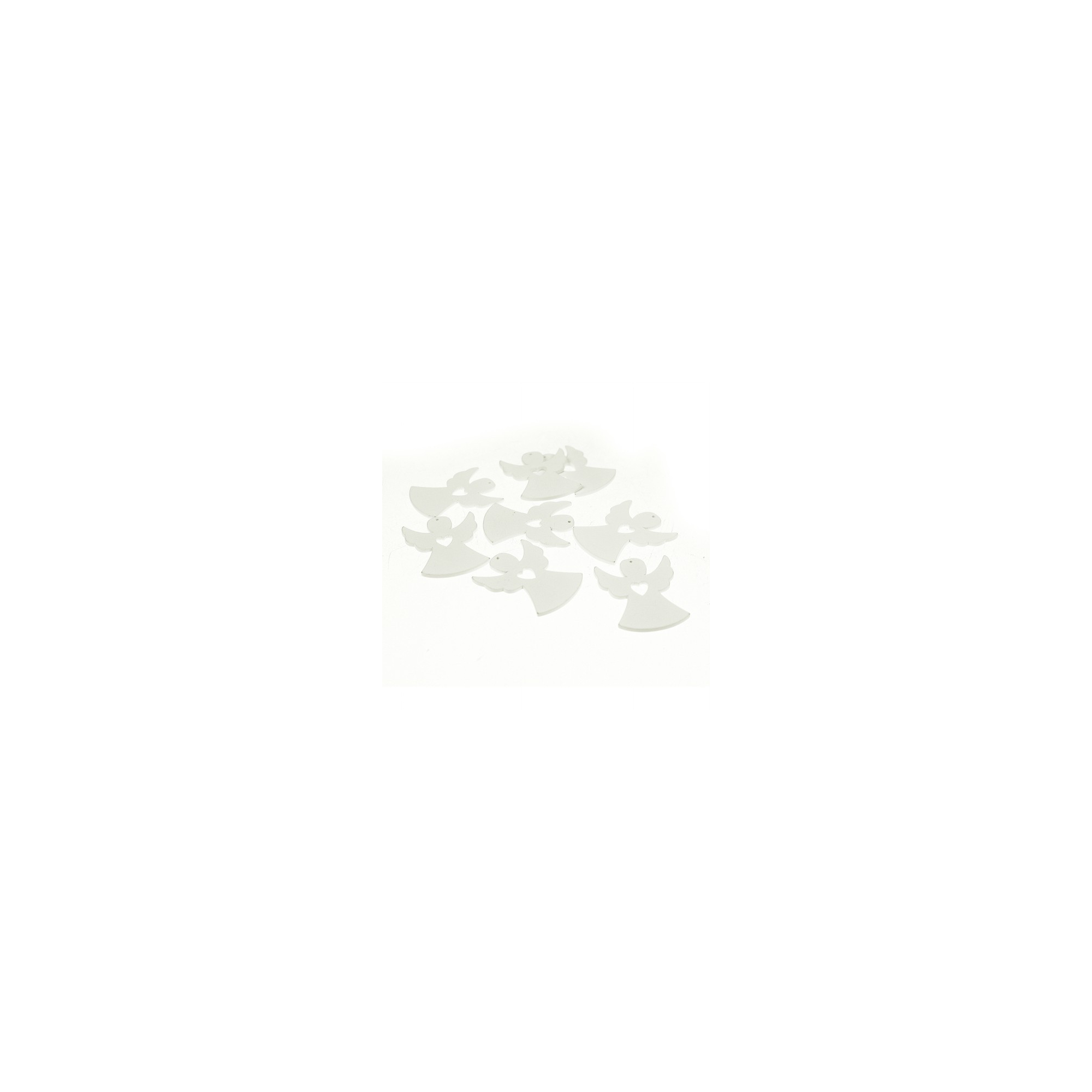 Angyal fa LV 5*3,5cm s/8 hópihe mintával fehér