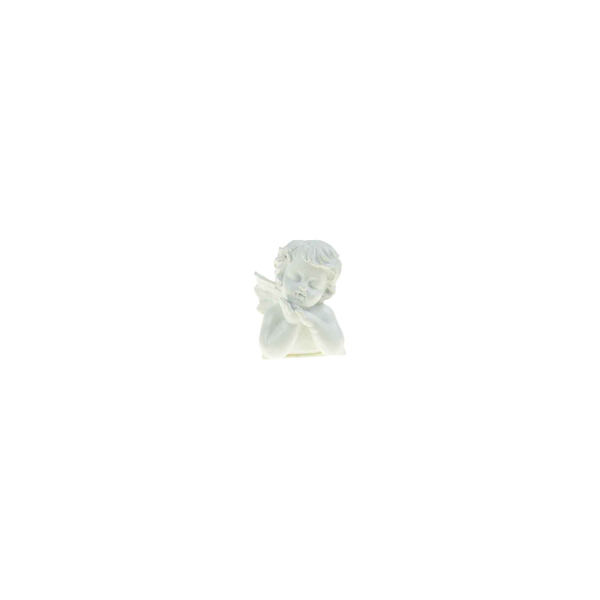 Figura angyal poly könyöklő 6*6*6.5cmH fehér