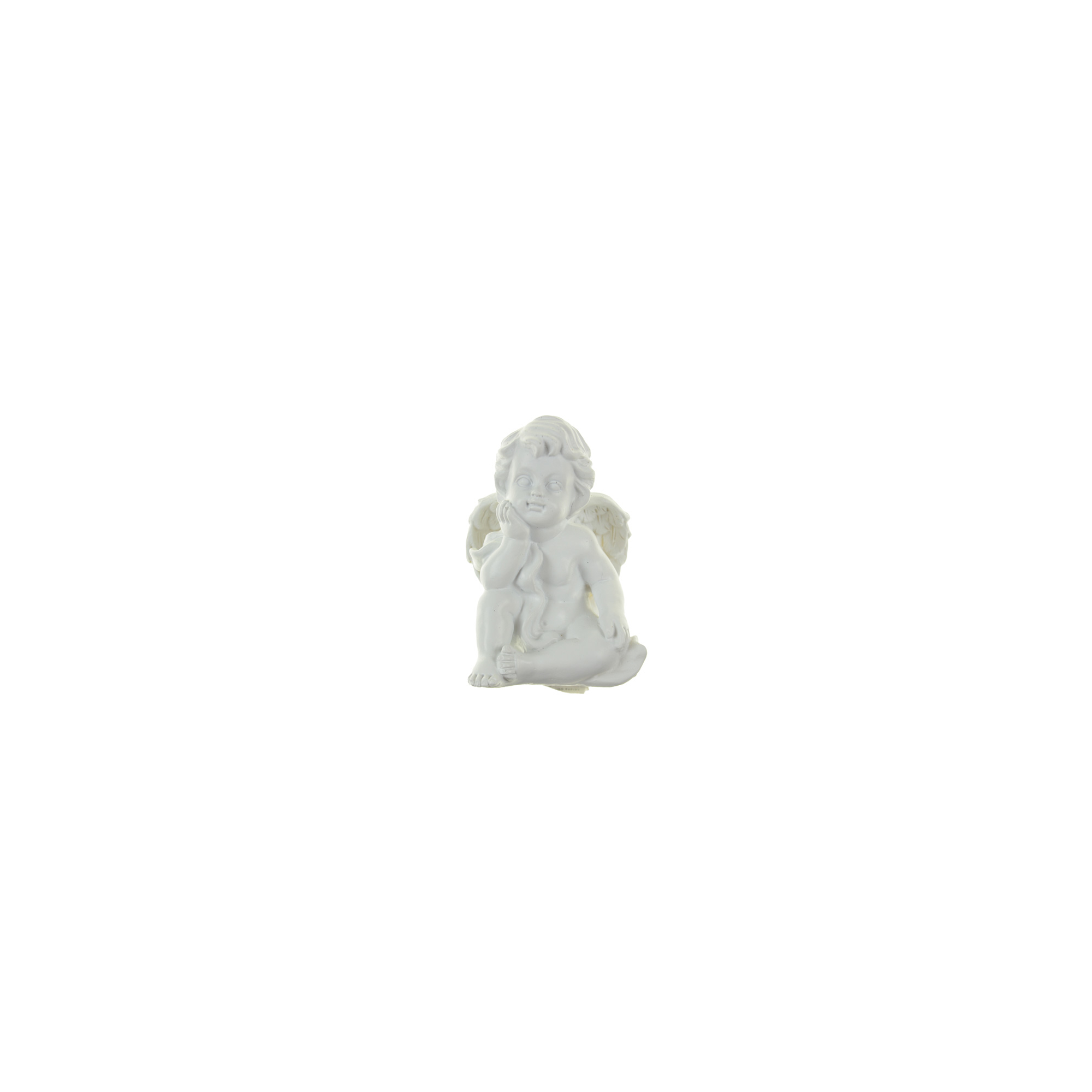 Angyal poly 7.8*7.7*10.3cmH ülő fehér