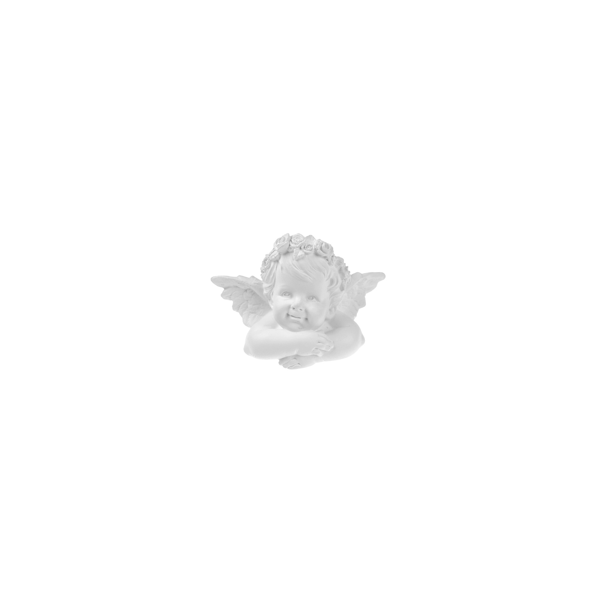 Figura angyal gipsz R7 8,2cm fehér