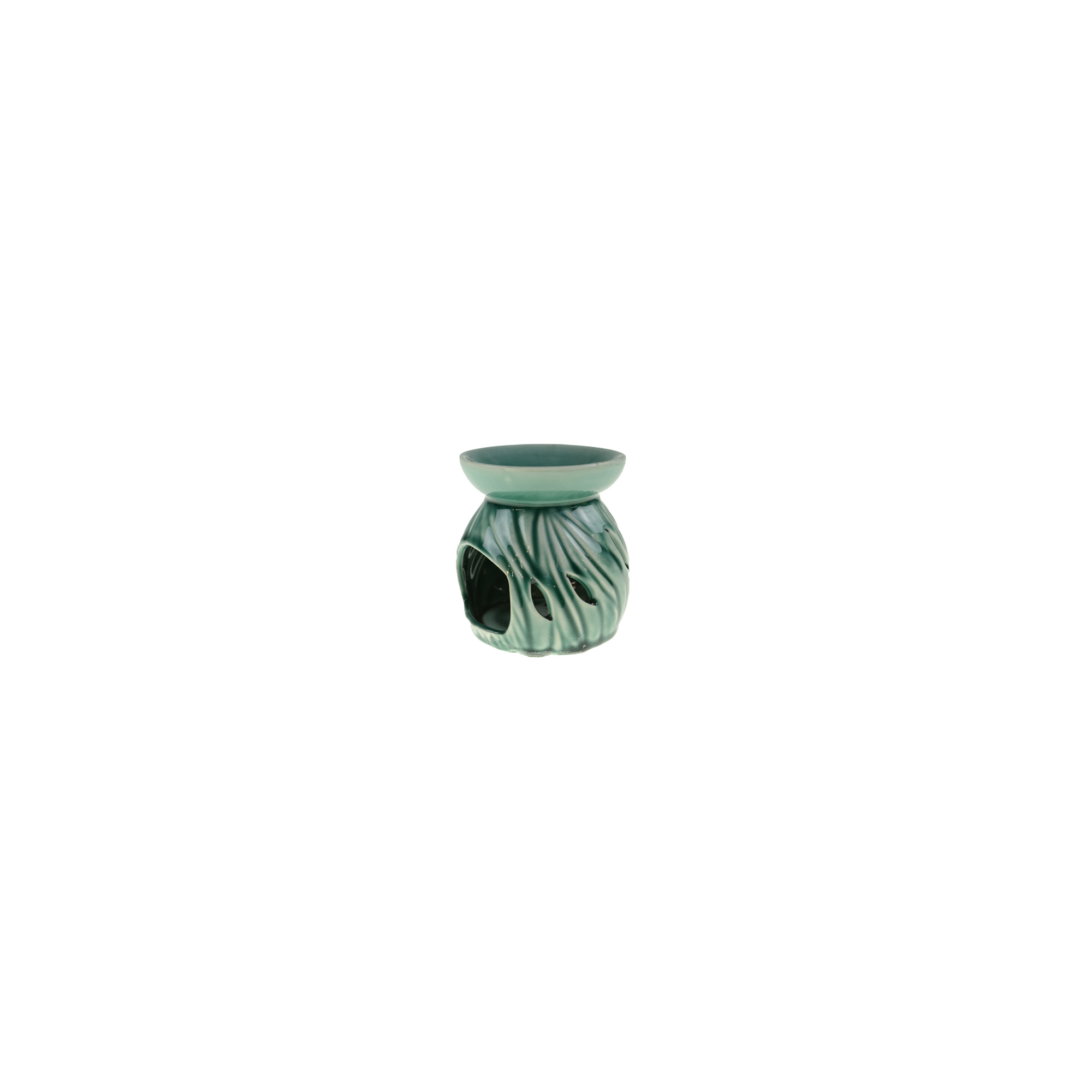 Aromalámpa kerámia levél mintával 8.5*11cm zöld