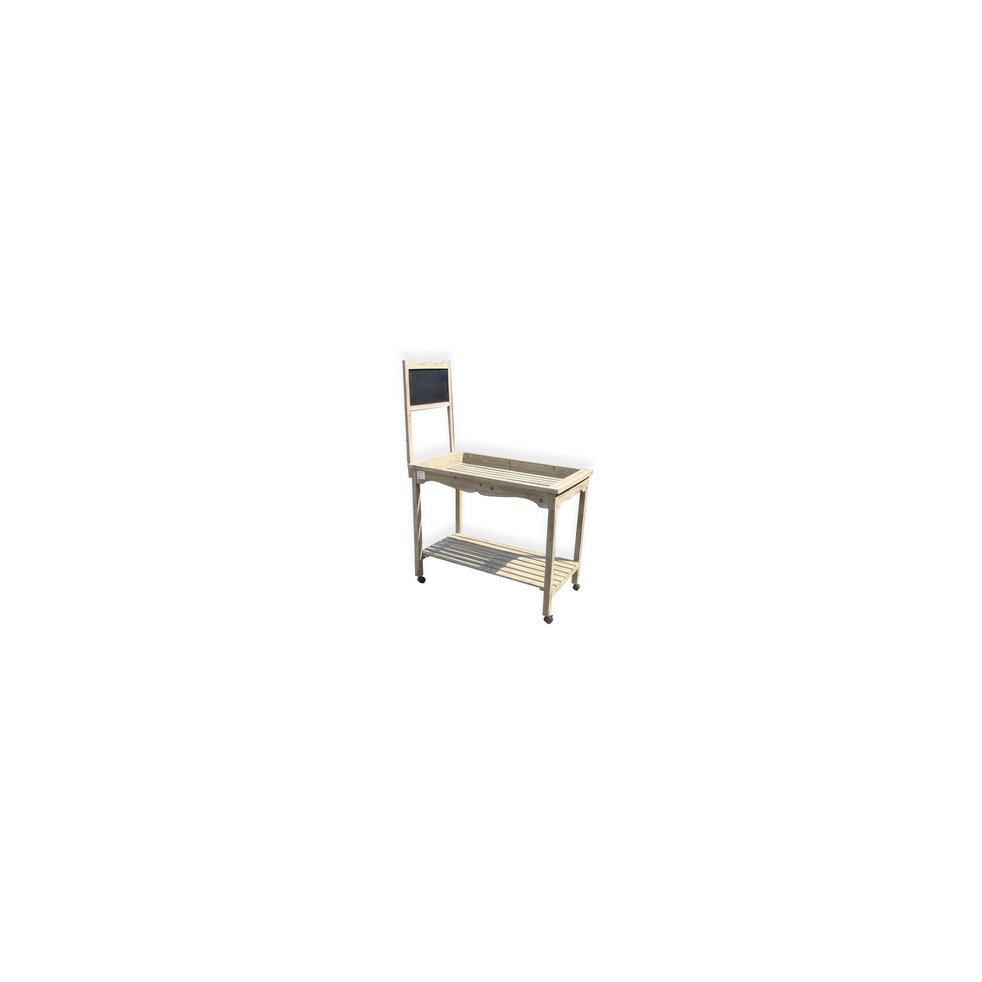 Asztal fa 103*54*145cm fekete táblával barna