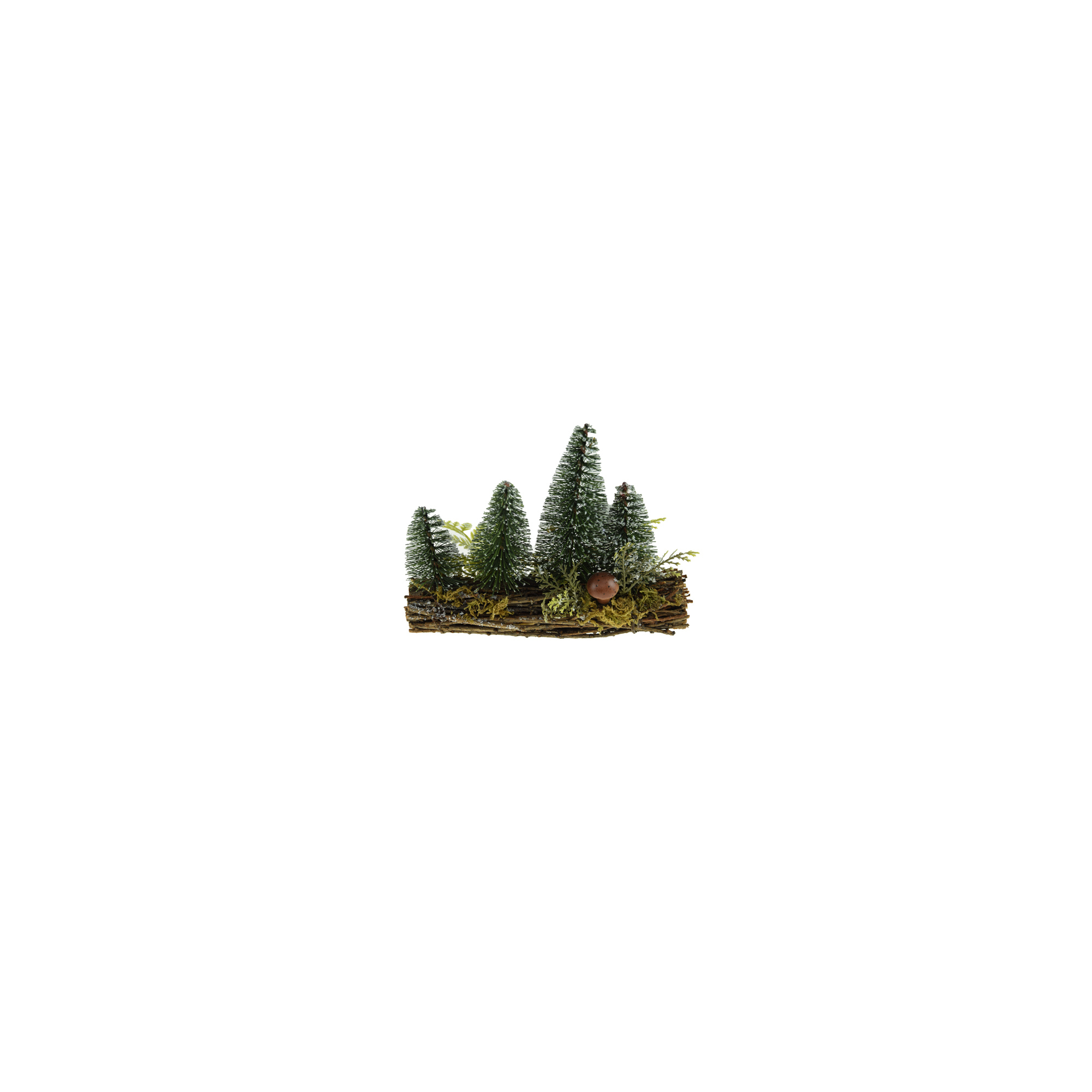 Asztaldísz fenyőfás 30*8*15cm zöld