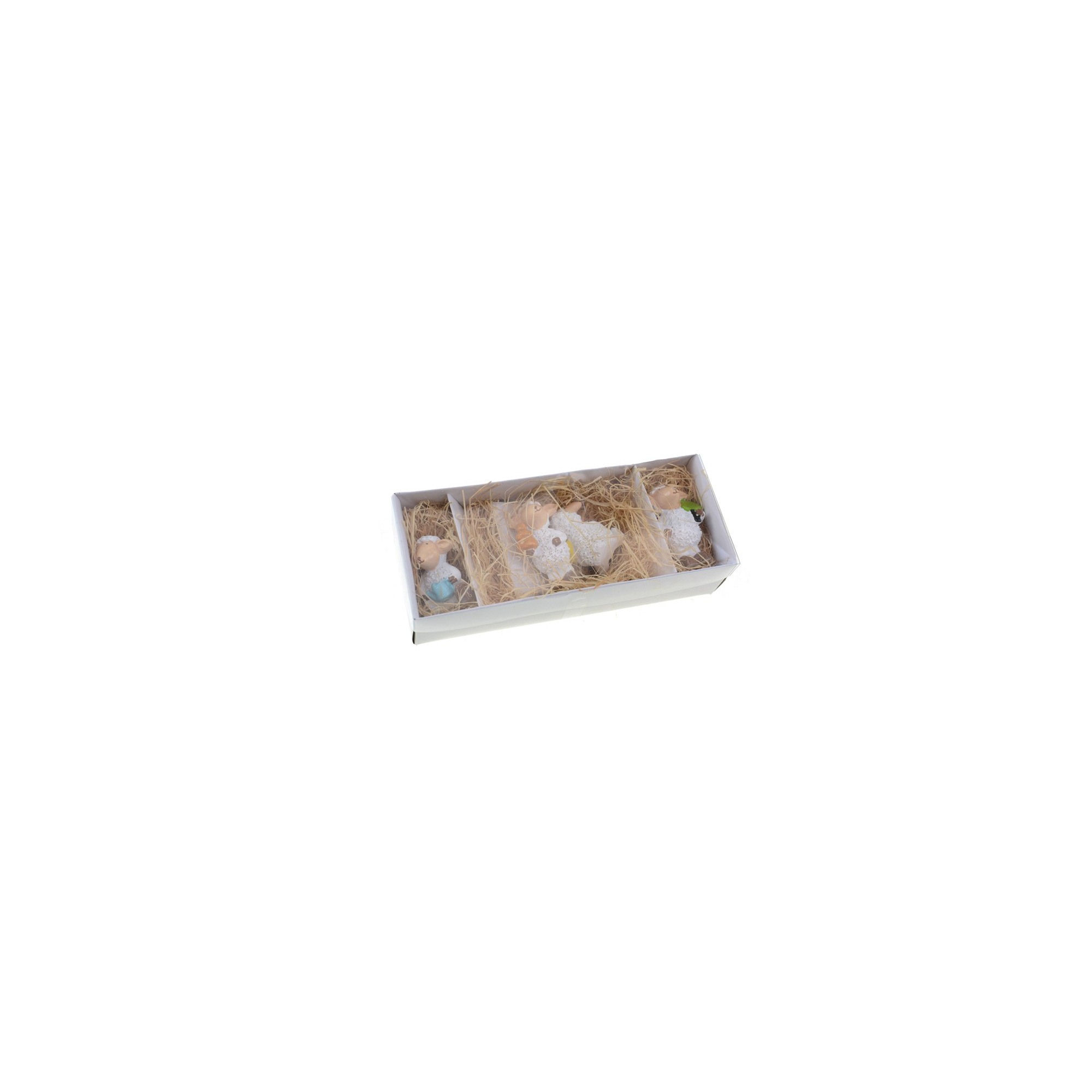 Bárány poly 3,7cm s/4 fehér