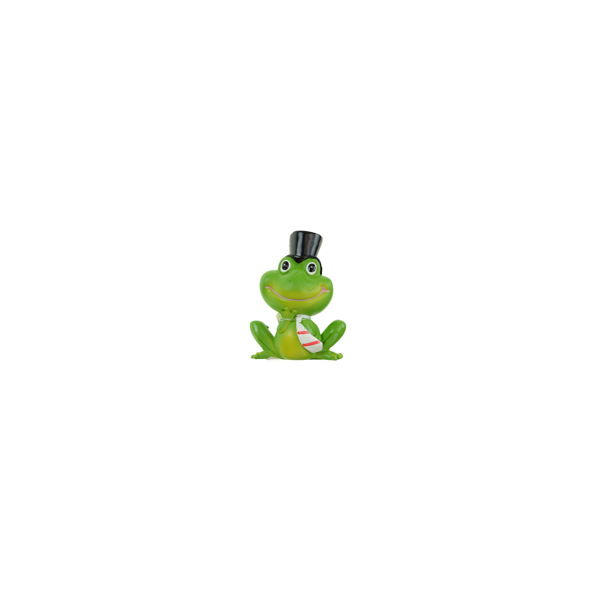 Figura béka poly 7,5cm kalapos