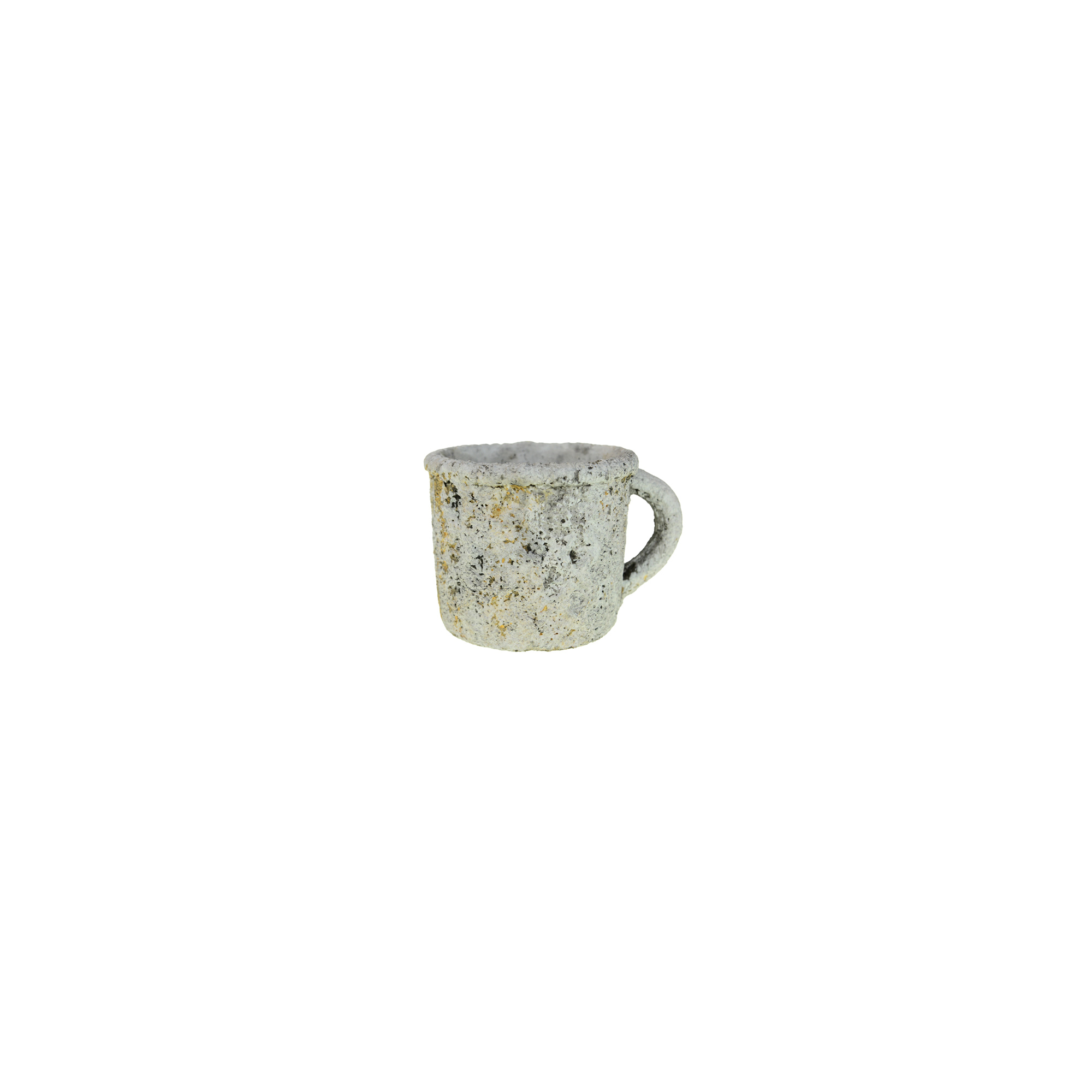 Bögre kő 12*9.5*8cm kötött mintás szürke