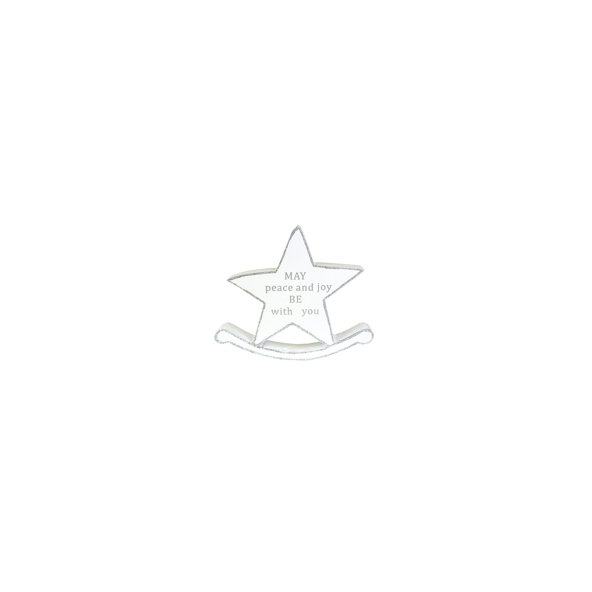 Csillag fa 13*11,5cm fehér