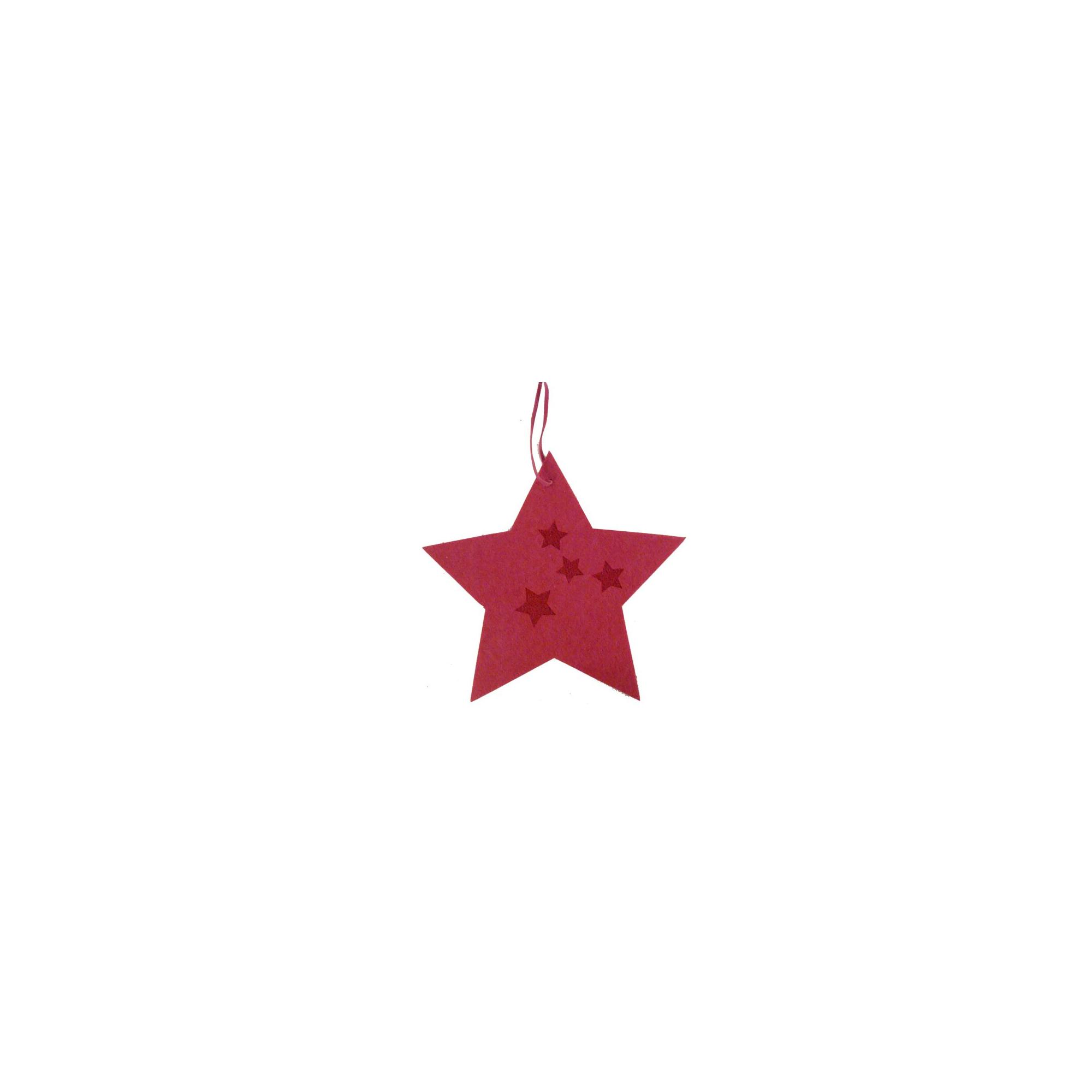 Csillag filc lézervágott pink