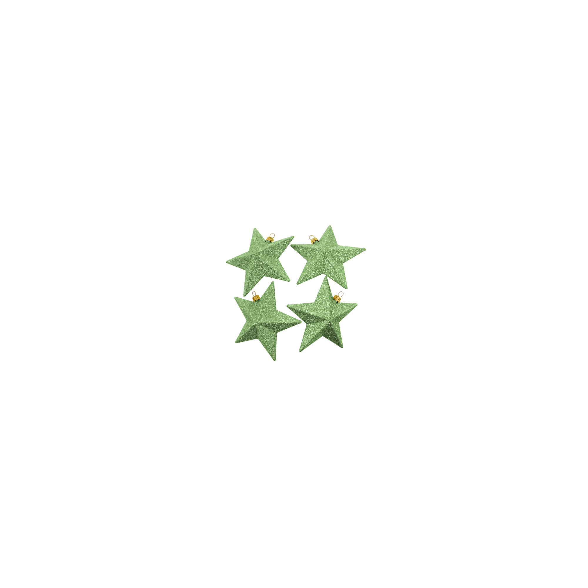 Csillag glitteres műa. 11cm s/4 menta