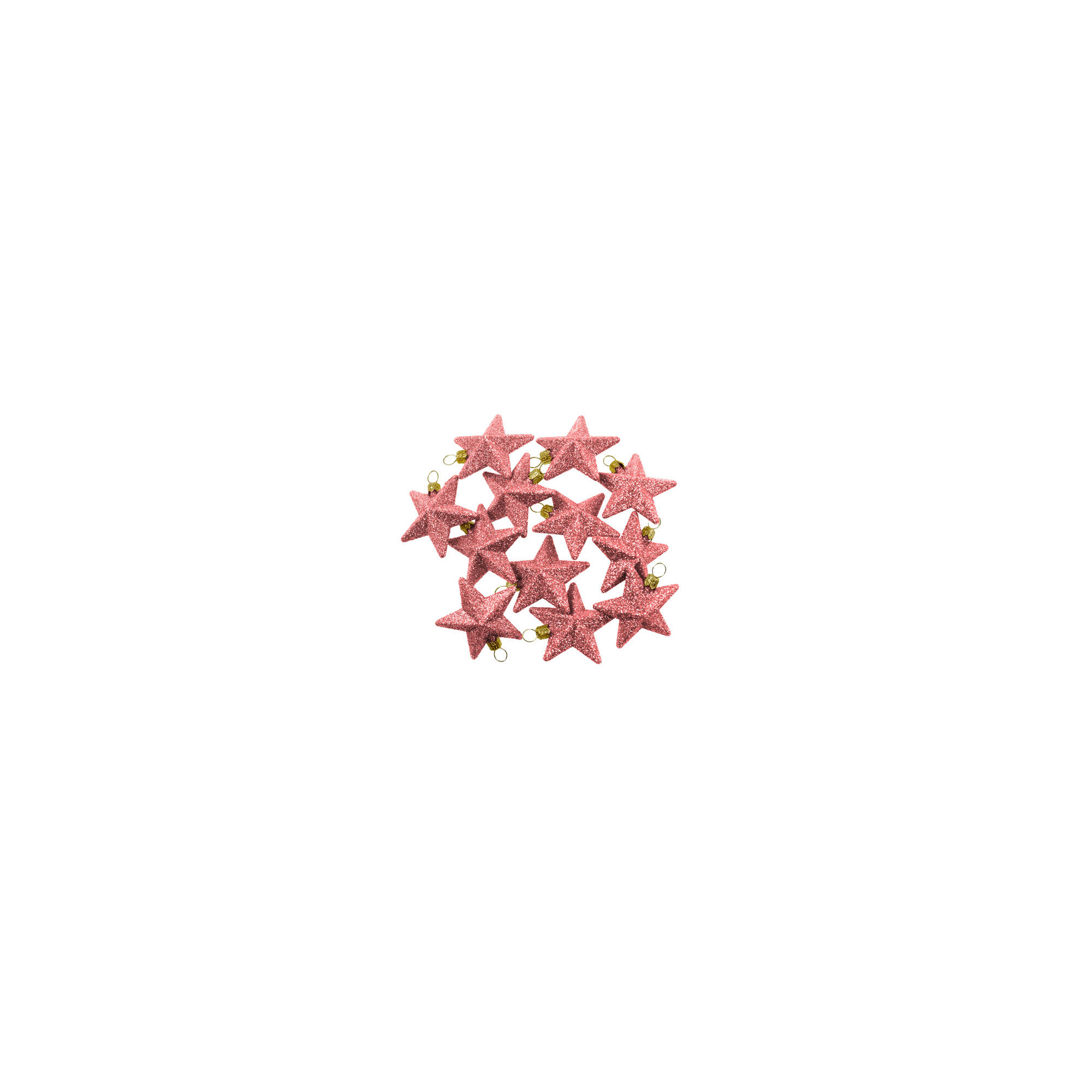 Csillag műanyag 6cm s/12 glitteres mályva