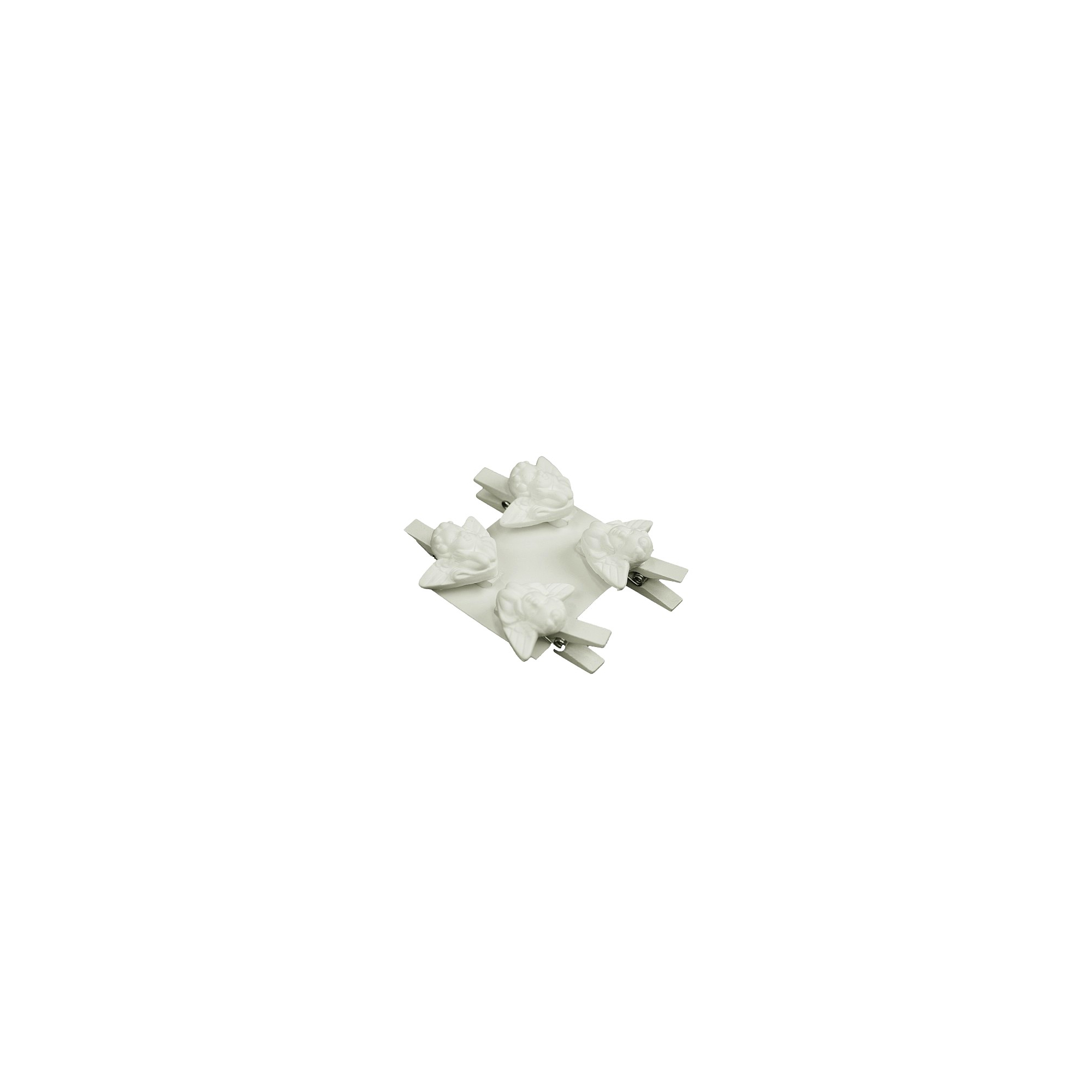 Csipesz angyal gipsz gipsz 4cm fehér
