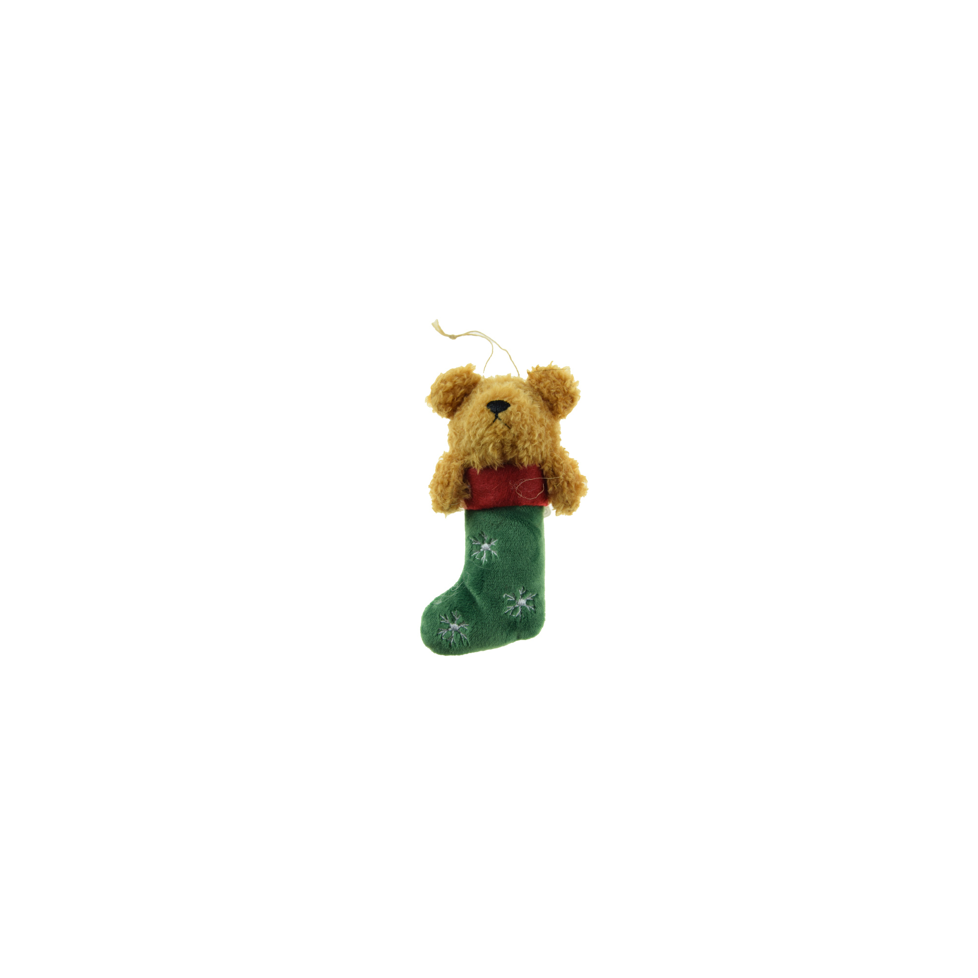 Csizma plüss 7*11cm macival zöld/barna